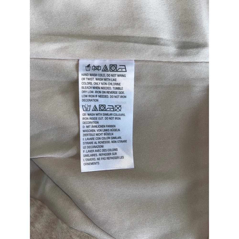 Isaac Mizrahi Live QVC Gold Sequin Zip Hoodie Large Oatmeal Raglan Sparkle Luxe - Picture 9 of 10